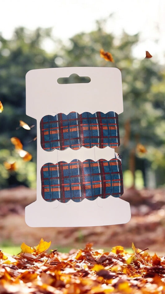 Fall plaid clips
