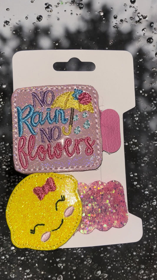 No rain no flowers/lemon clips