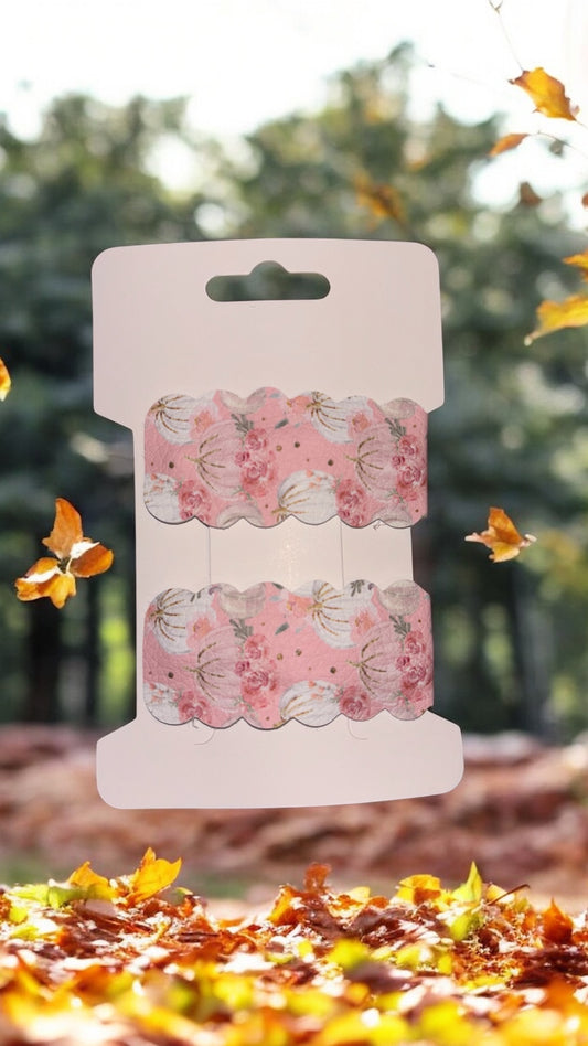 Pink pumpkin clips